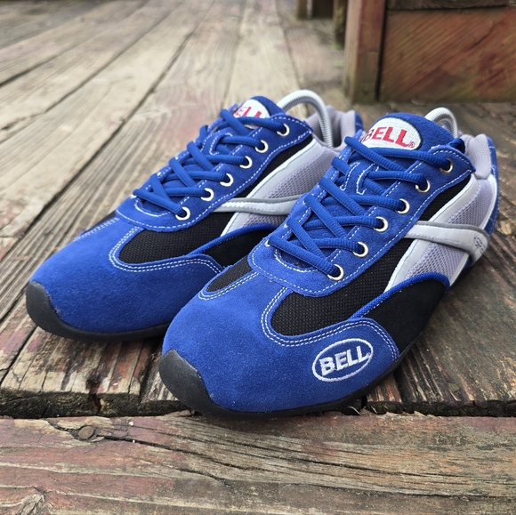 Bell K-Series Racing Motorsports Shoes Blue White Sz 10